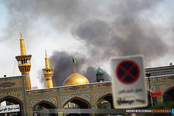 آتش سوزی گسترده کاروانسرای شاهرودی ها