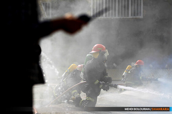 آتش سوزی گسترده کاروانسرای شاهرودی ها