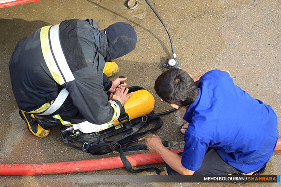 آتش سوزی گسترده کاروانسرای شاهرودی ها