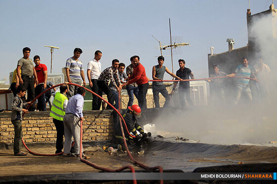 آتش سوزی گسترده کاروانسرای شاهرودی ها