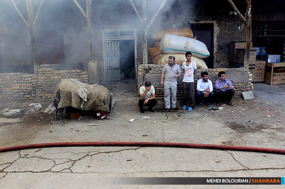 آتش سوزی گسترده کاروانسرای شاهرودی ها