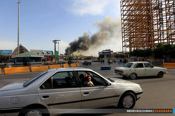 آتش سوزی گسترده کاروانسرای شاهرودی ها