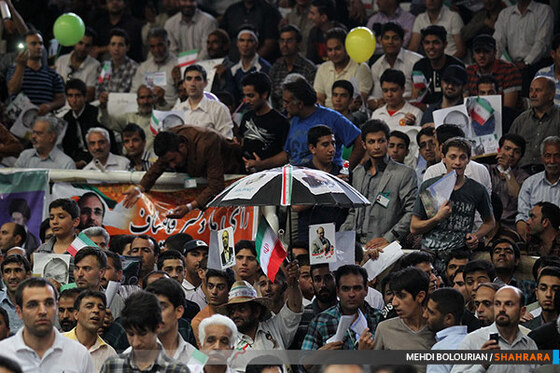 سخنرانی انتخاباتی قالیباف در جمع مردم مشهد