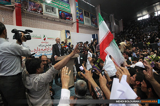 سخنرانی انتخاباتی قالیباف در جمع مردم مشهد