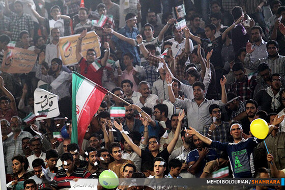 سخنرانی انتخاباتی قالیباف در جمع مردم مشهد