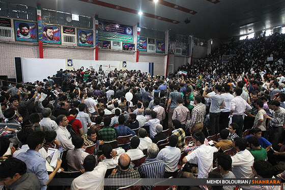 سخنرانی انتخاباتی قالیباف در جمع مردم مشهد