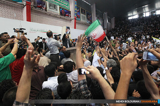 سخنرانی انتخاباتی قالیباف در جمع مردم مشهد