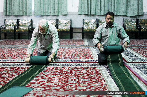 غبارروبی مسجد جامع رضوی