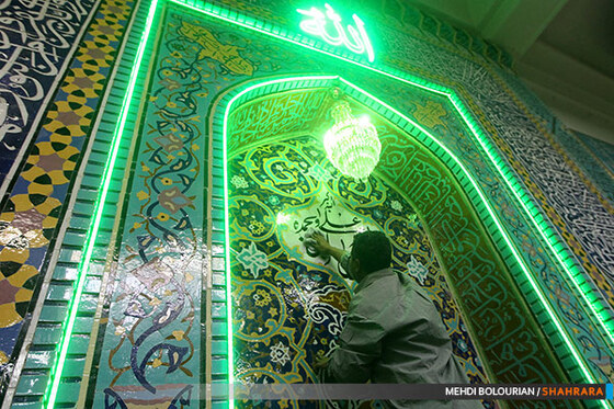 غبارروبی مسجد جامع رضوی