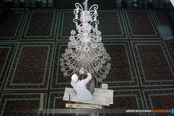 غبارروبی مسجد جامع رضوی