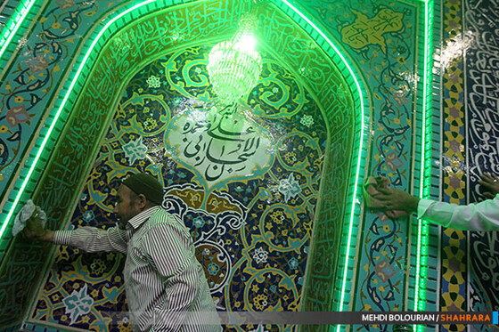 غبارروبی مسجد جامع رضوی