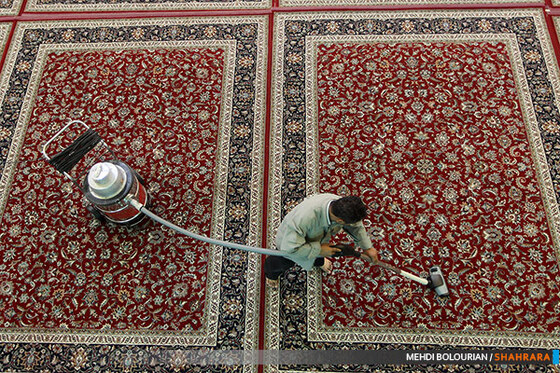 غبارروبی مسجد جامع رضوی