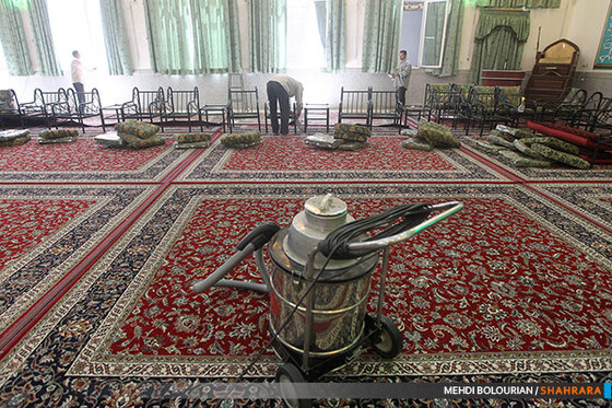غبارروبی مسجد جامع رضوی