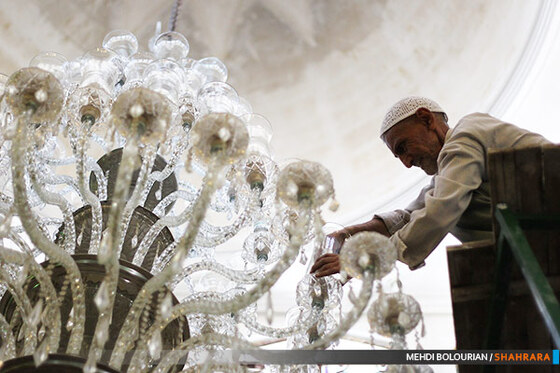 غبارروبی مسجد جامع رضوی