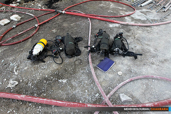 آتش سوزی در ساختمان در حال ساخت