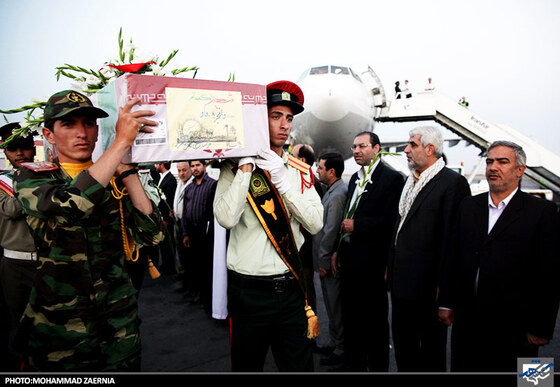 استقبال از پیکر مطهر 6 شهید گمنام دفاع مقدس‎