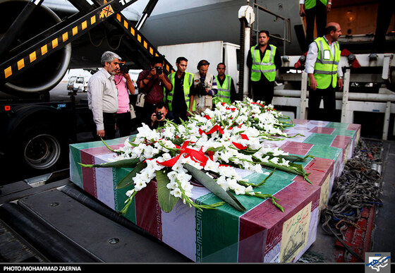 استقبال از پیکر مطهر 6 شهید گمنام دفاع مقدس‎