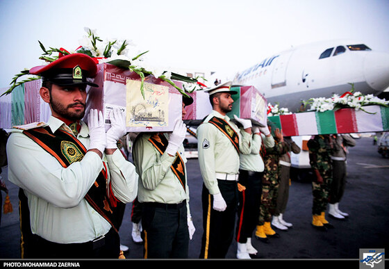استقبال از پیکر مطهر 6 شهید گمنام دفاع مقدس‎