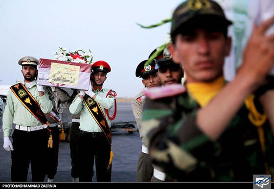 استقبال از پیکر مطهر 6 شهید گمنام دفاع مقدس‎