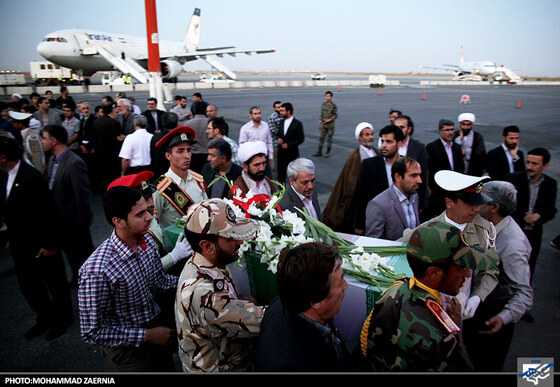 استقبال از پیکر مطهر 6 شهید گمنام دفاع مقدس‎