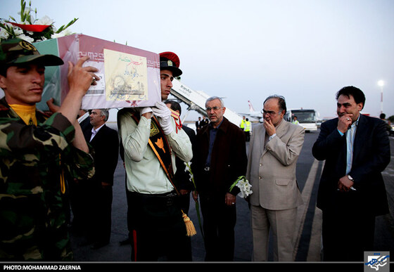 استقبال از پیکر مطهر 6 شهید گمنام دفاع مقدس‎