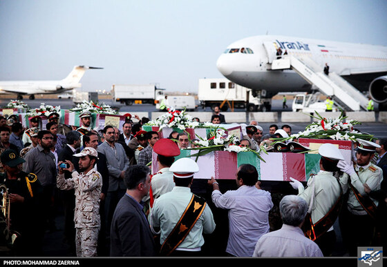 استقبال از پیکر مطهر 6 شهید گمنام دفاع مقدس‎