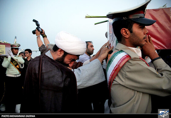 استقبال از پیکر مطهر 6 شهید گمنام دفاع مقدس‎