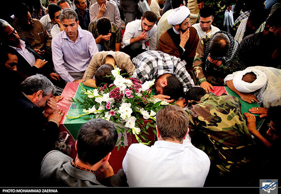 تشییع پیکر شهدای گمنام در طرقبه