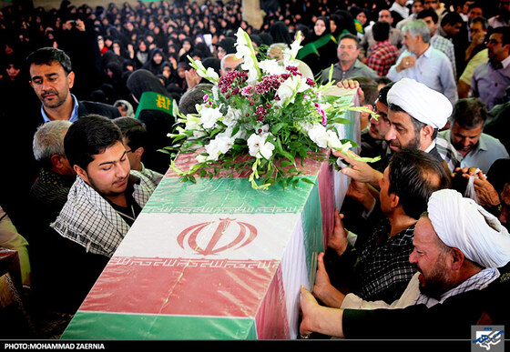 تشییع پیکر شهدای گمنام در طرقبه