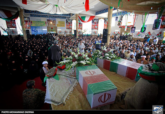 تشییع پیکر شهدای گمنام در طرقبه