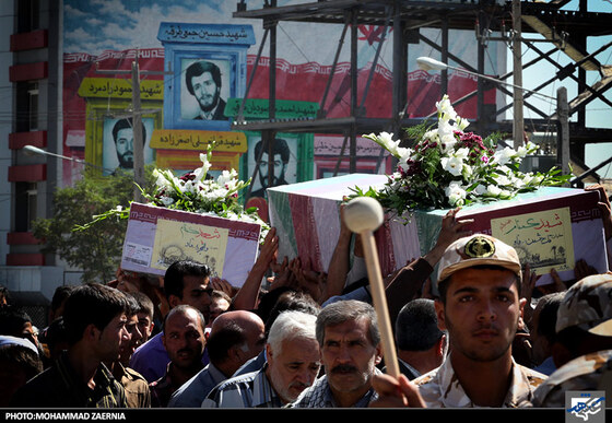 تشییع پیکر شهدای گمنام در طرقبه