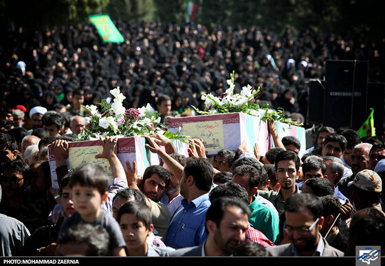 تشییع پیکر شهدای گمنام در طرقبه