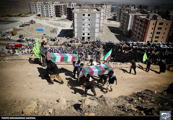 تشییع پیکر شهدای گمنام در طرقبه