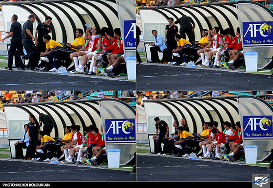 در حاشیه دیدار تیم های پدیده و نیروی زمینی