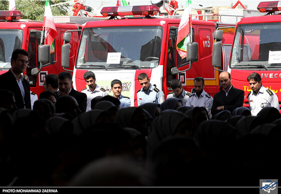 مراسم افتتاح همزمان 2 ایستگاه آتش نشانی