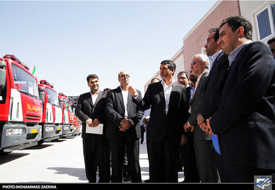 مراسم افتتاح همزمان 2 ایستگاه آتش نشانی