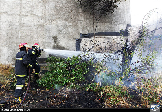 آتش سوزی در منزل قدیمی