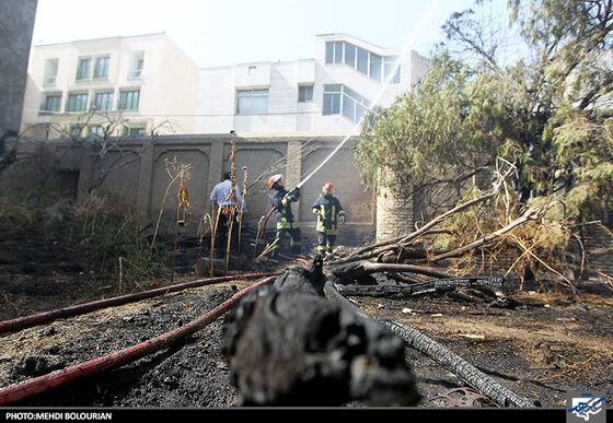 آتش سوزی در منزل قدیمی
