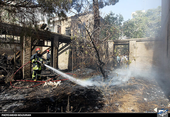آتش سوزی در منزل قدیمی