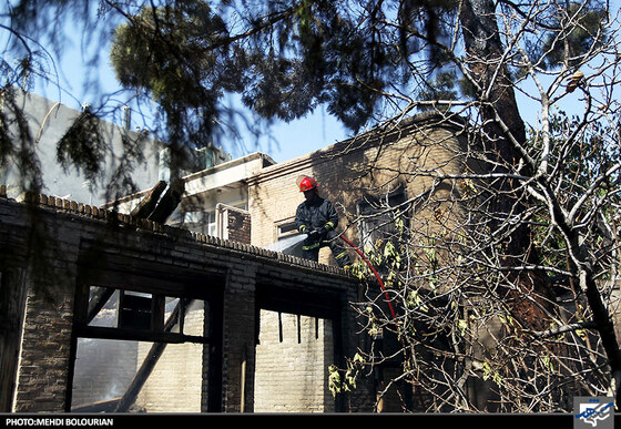 آتش سوزی در منزل قدیمی