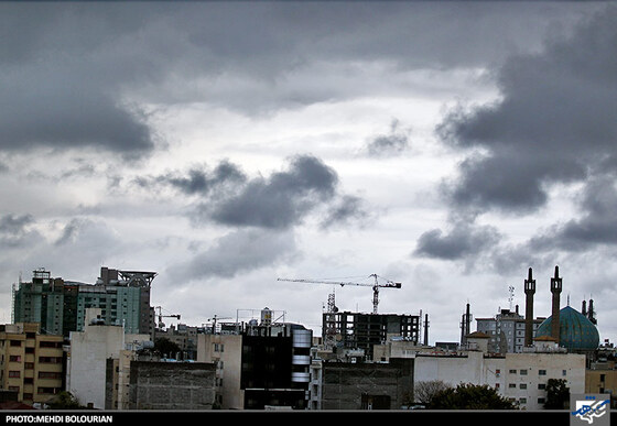 آسمان مشهد پس از بارش باران عصر امروز سه شنبه