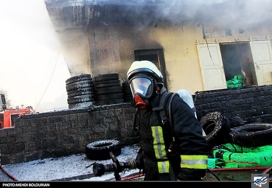 آتش سوزی در انبار سیلو گندم