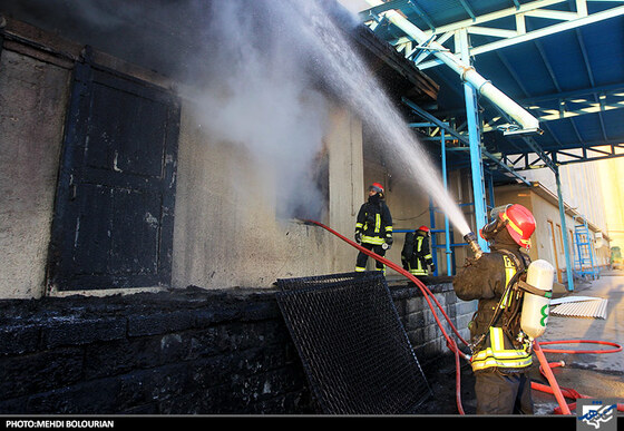 آتش سوزی در انبار سیلو گندم