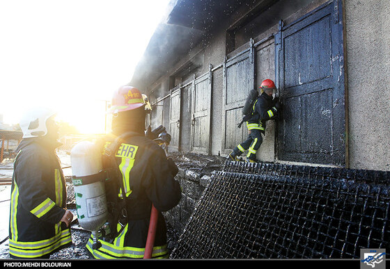 آتش سوزی در انبار سیلو گندم