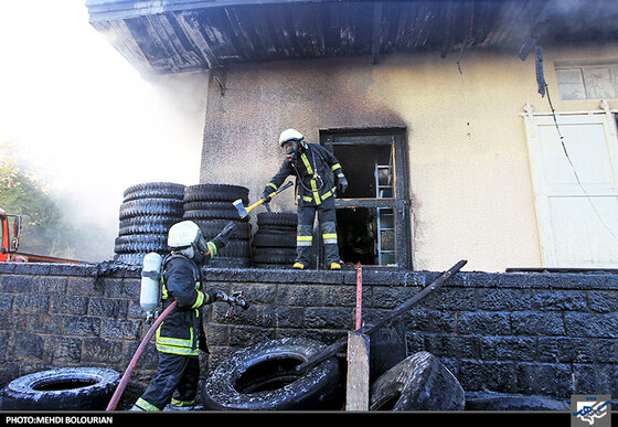 آتش سوزی در انبار سیلو گندم