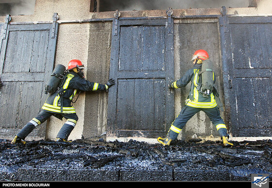 آتش سوزی در انبار سیلو گندم