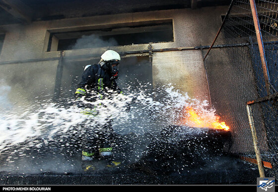 آتش سوزی در انبار سیلو گندم