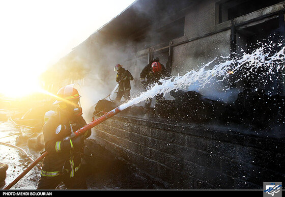 آتش سوزی در انبار سیلو گندم