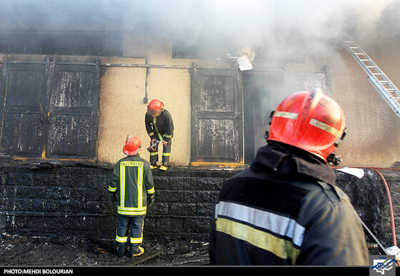 آتش سوزی در انبار سیلو گندم