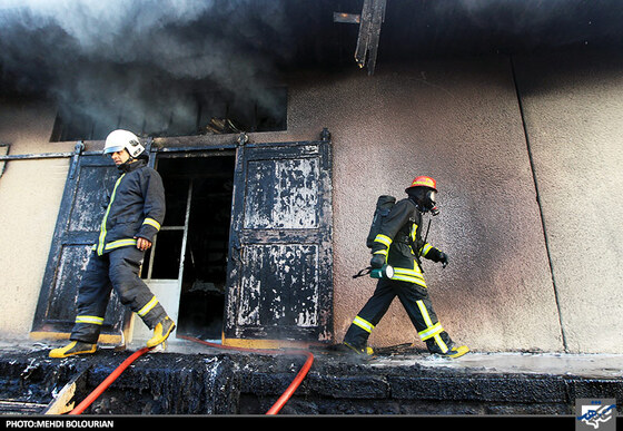 آتش سوزی در انبار سیلو گندم